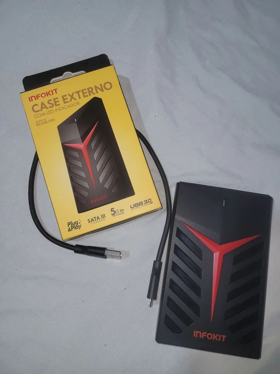 HD Externo com Case USB 3.0 Infokit - Foto 4