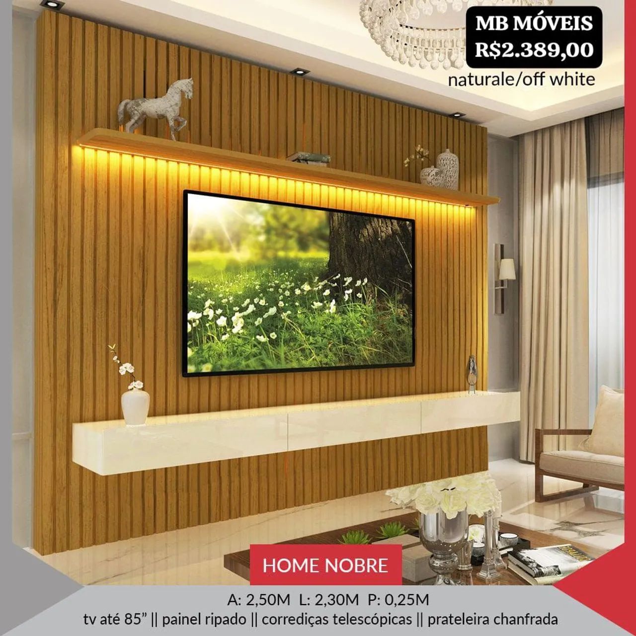 Painel Home Nobre Ripado - Foto 3