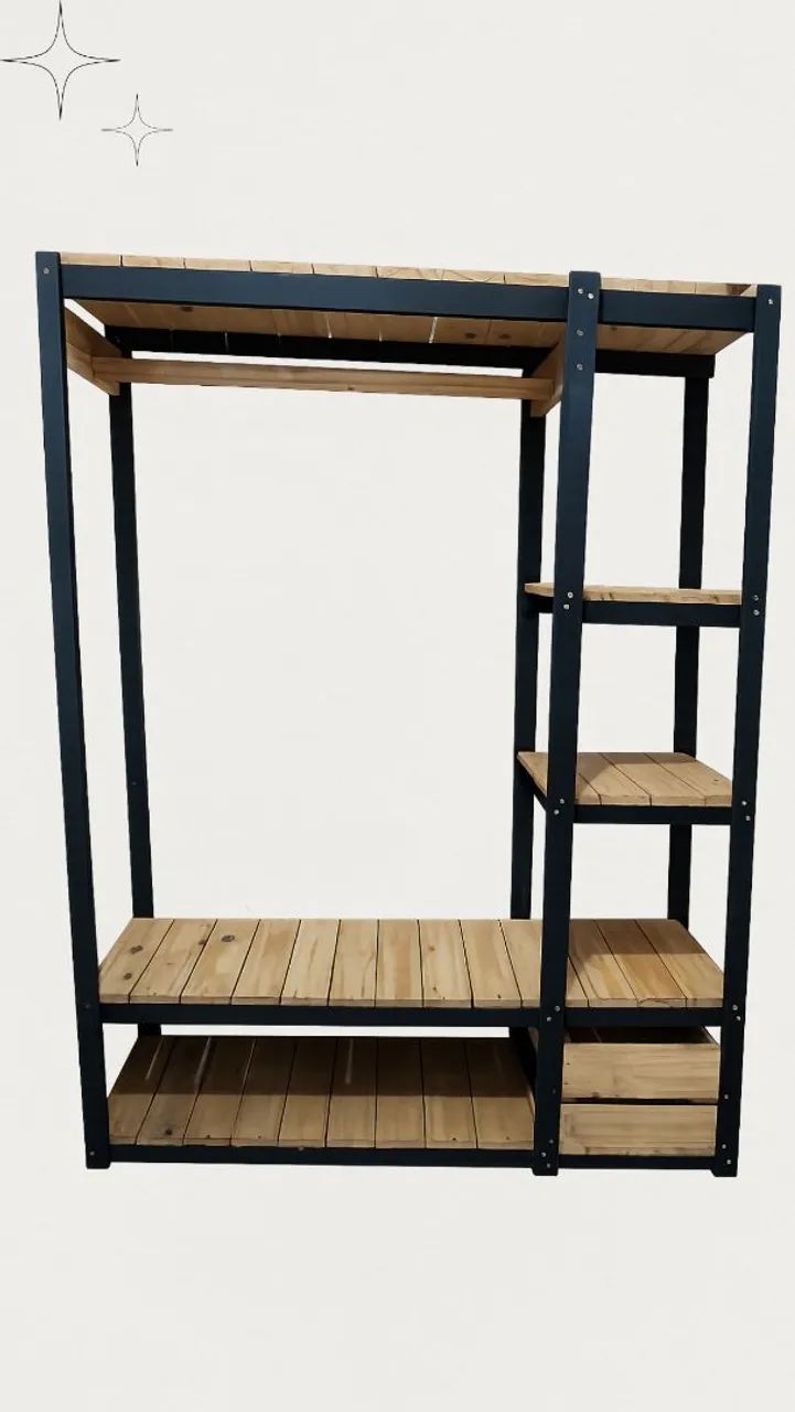 Guarda-Roupa Aberto Closet Madeira  - Foto 2