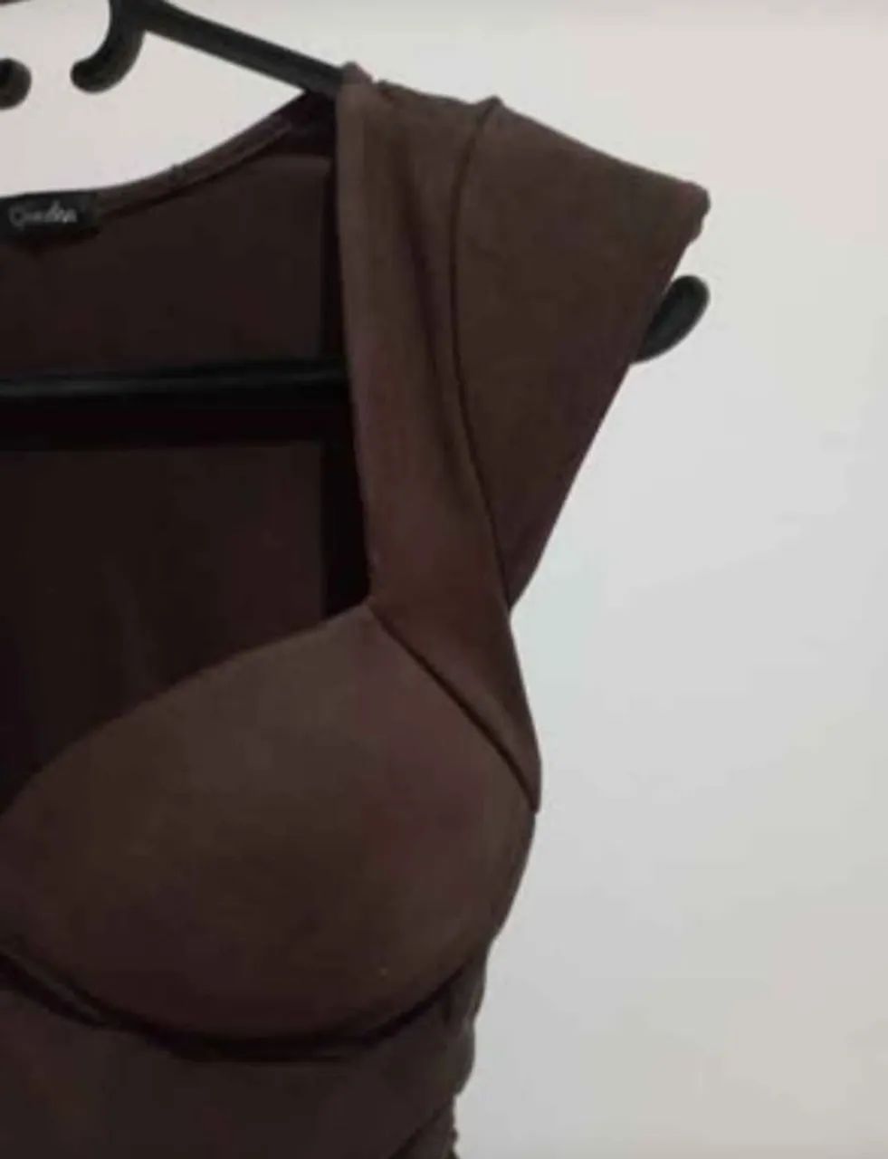 ? Vestido Marrom Justo com Bojo - Elegante e Confortável ? - Foto 3