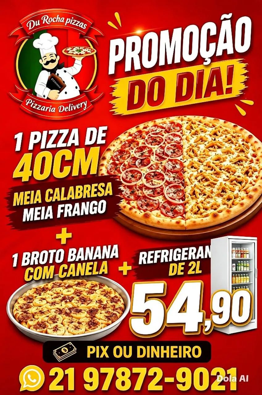 DU, ROCHA PIZZAS É LANCHES 