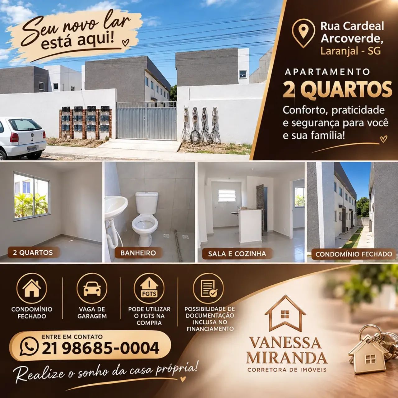 Apartamento 2 quartos no Laranjal