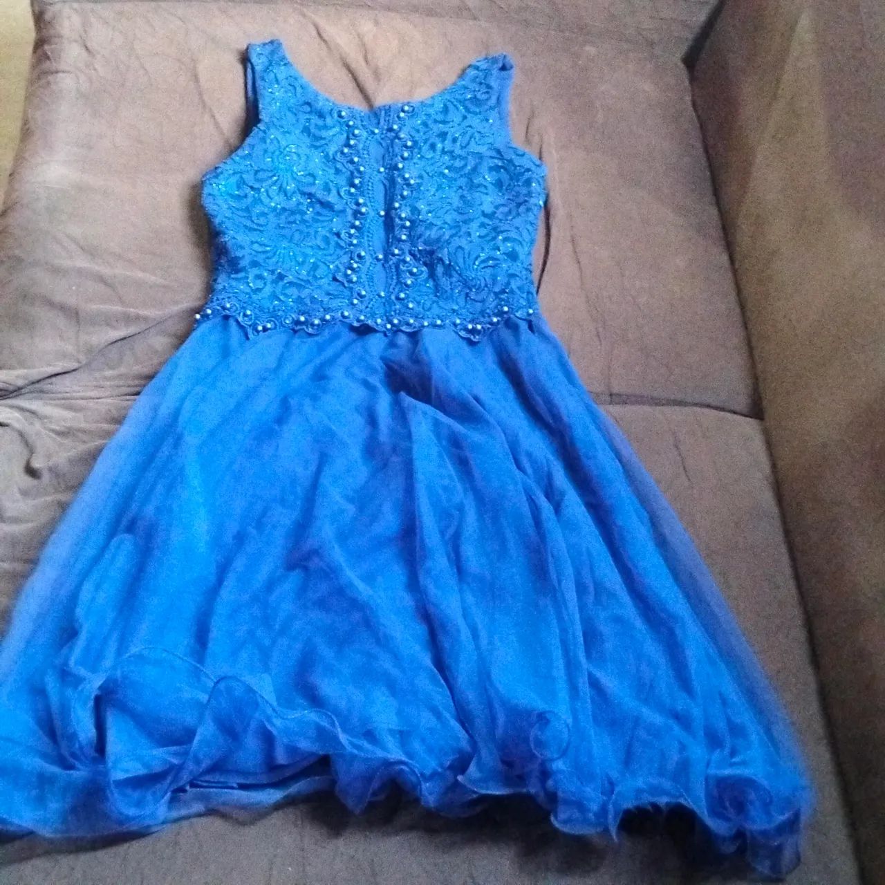 Vestido azul feminino - Foto 3