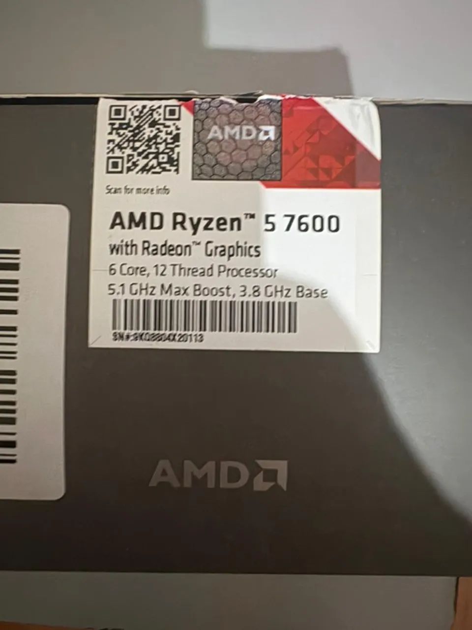 Processador Ryzen 7600 AMD DDR5 com cooler - Foto 3