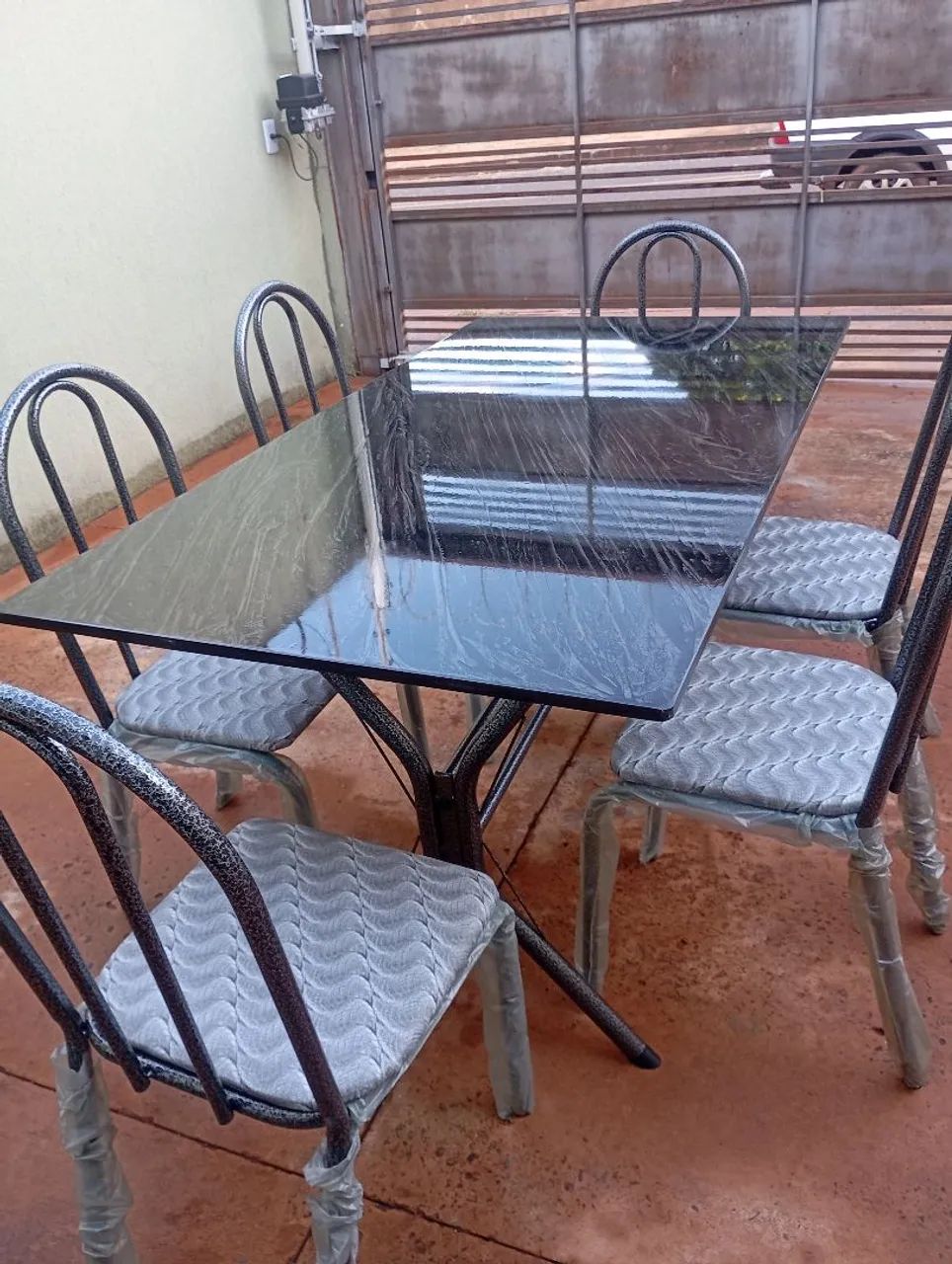Mesa Nova com 6 Cadeiras Tampo de Pedra Entrega Grátis  - Foto 5