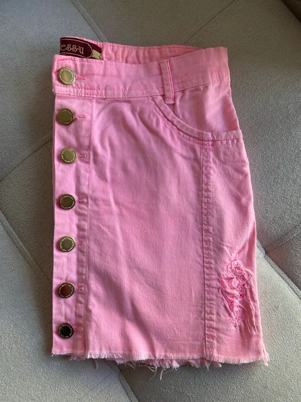 Saia jeans feminina  - Foto 2