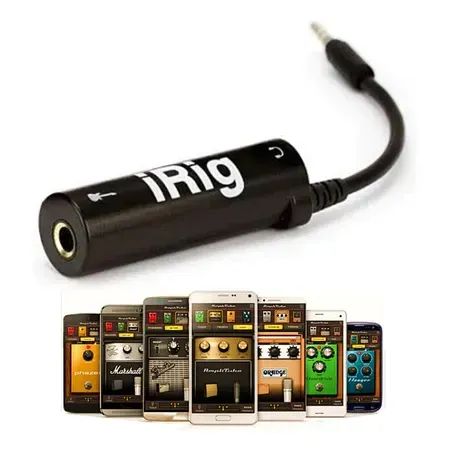 Irig - Interface De Áudio P/ Guitarra E Lives No Celular Conector p2 3.5mm Cor Preto