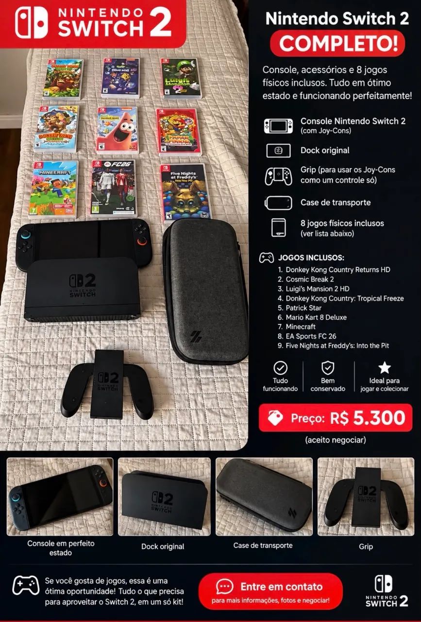 NINTENDO SWITCH 2 - PRA VENDER RÁPIDO 
