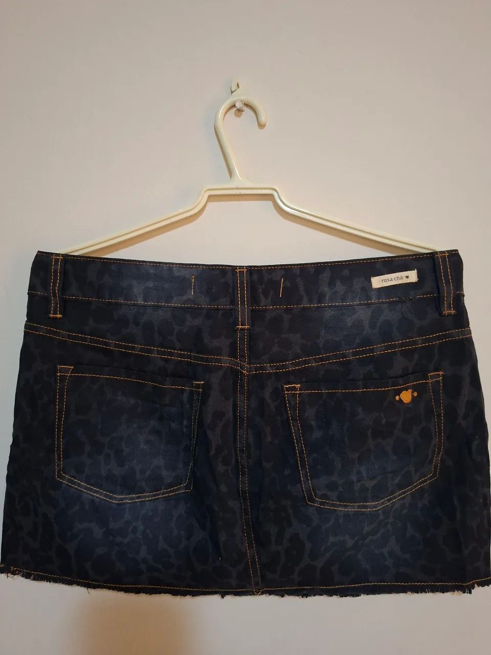 Saia Jeans Rosa Chá 40 - Foto 2