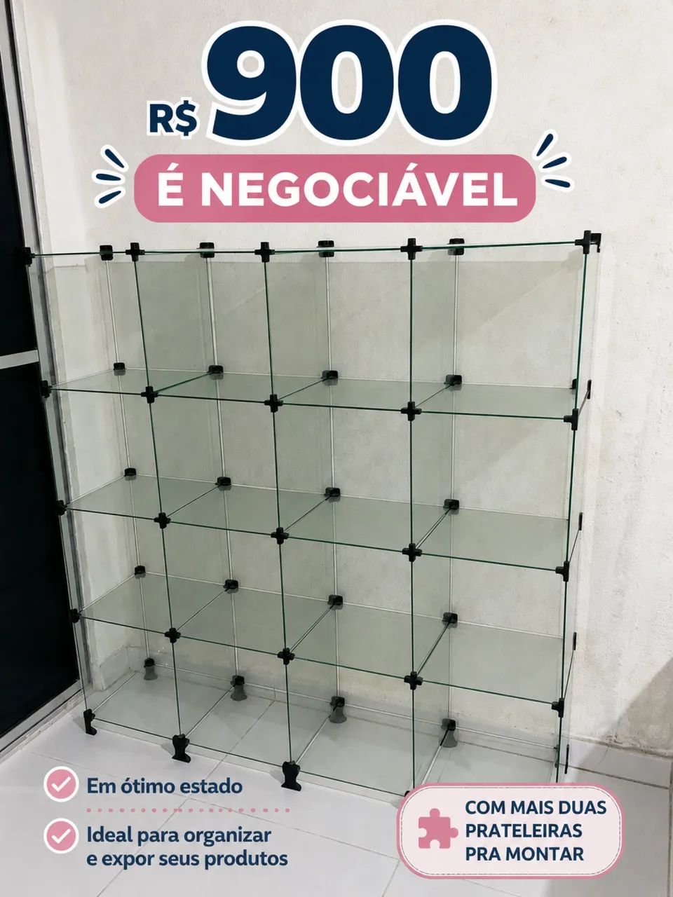 Prateleira de vidro