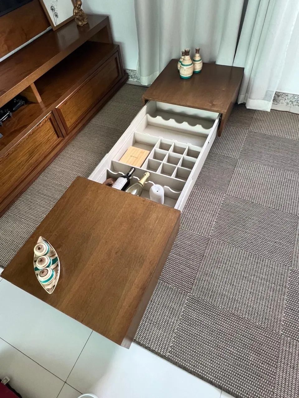 Mesa de centro adega embutida em madeira! - Foto 3