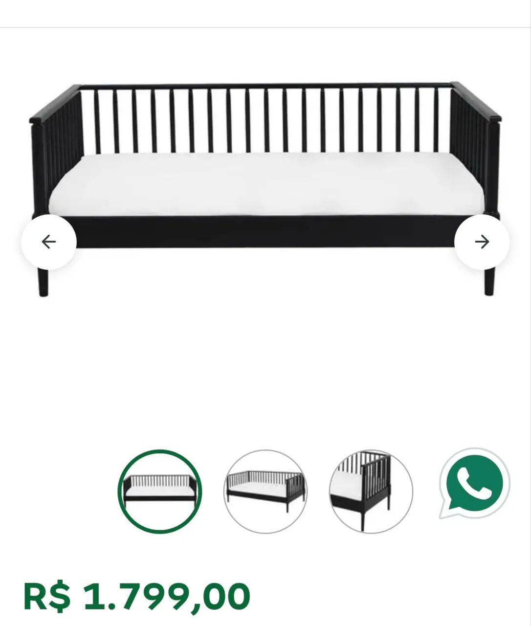 Cama sofá solteiro Skand Tok&Stok preta - Foto 3