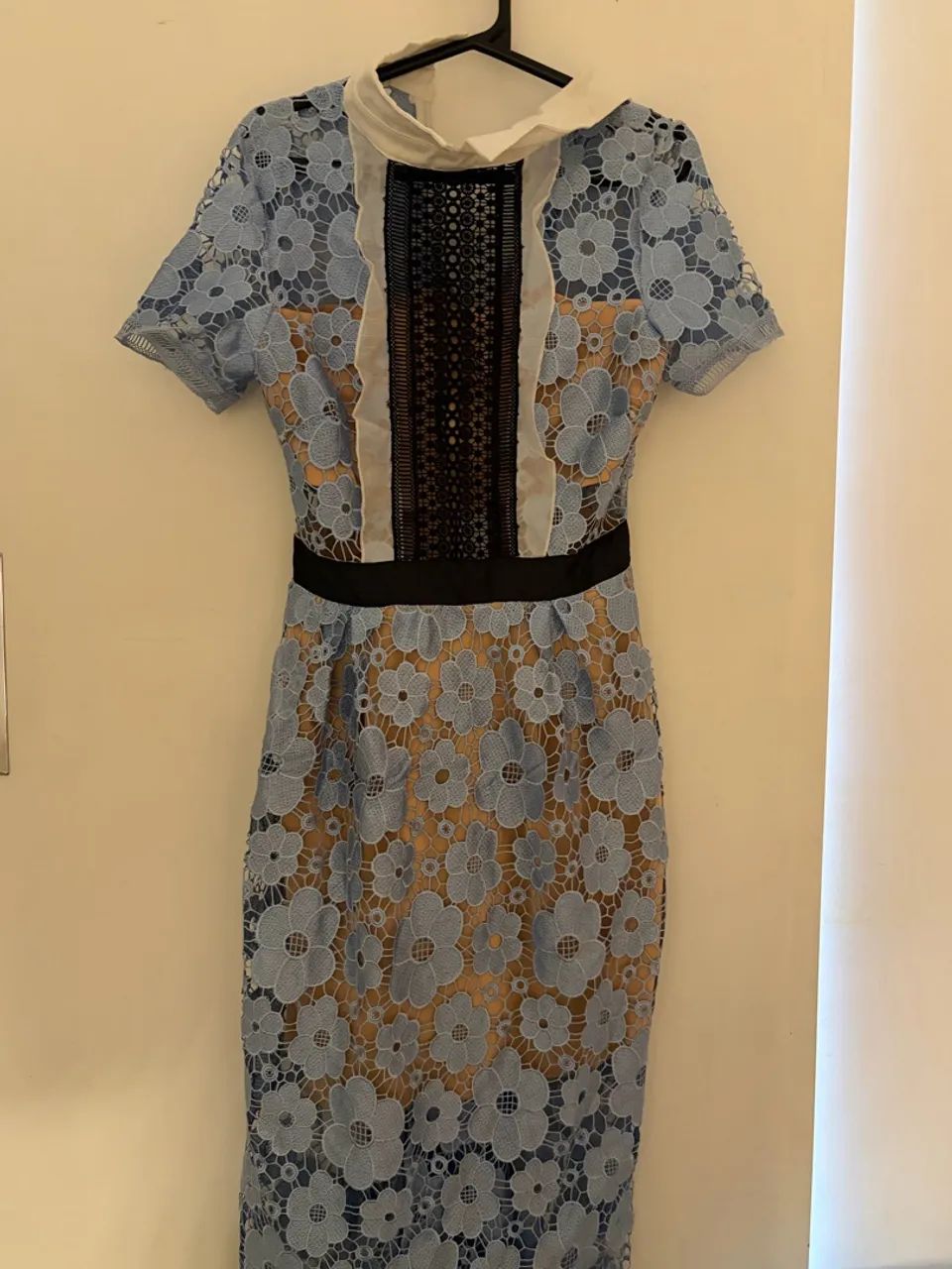 Vestido de renda azul-claro - Foto 2