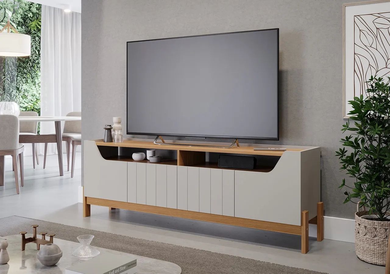 Rack bancada Moema para TVs até 65 polegadas em mega Promoção!