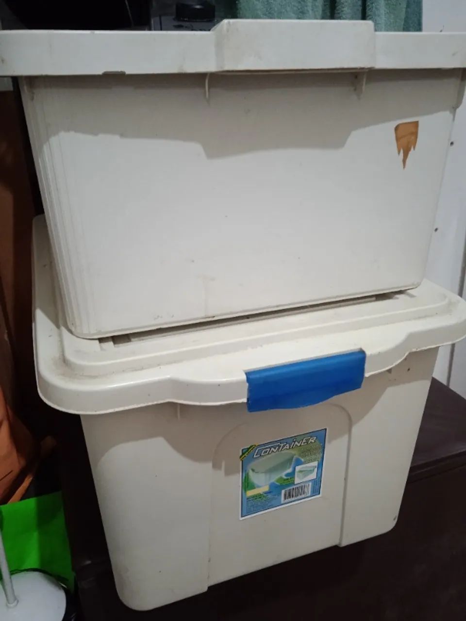 2 Caixas organizadora 40 l e 70 litros 