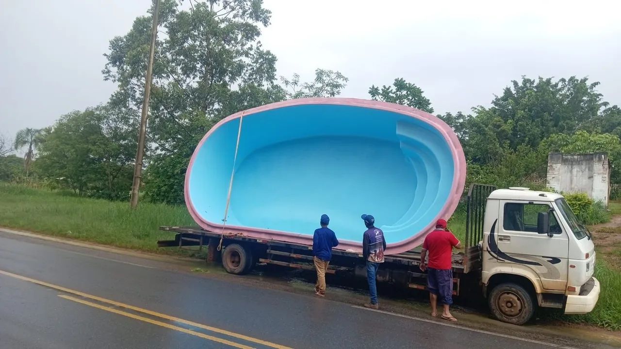 Piscina c 7 mts com led e aquecimento + brinde 