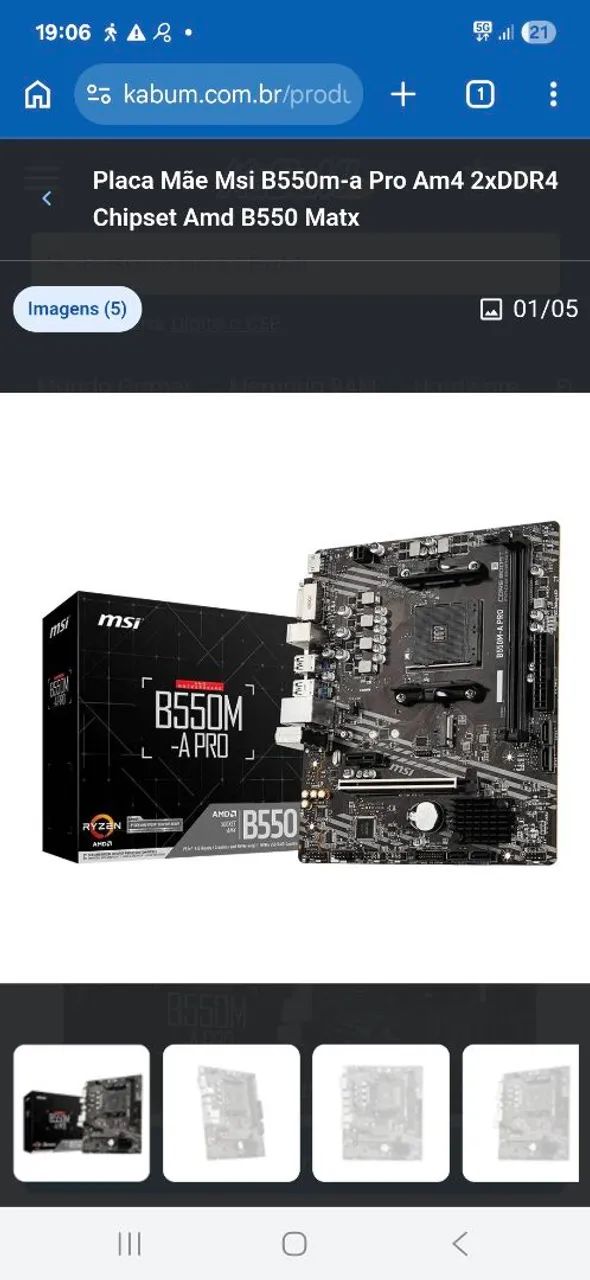 Placa mae B550 nova Am4