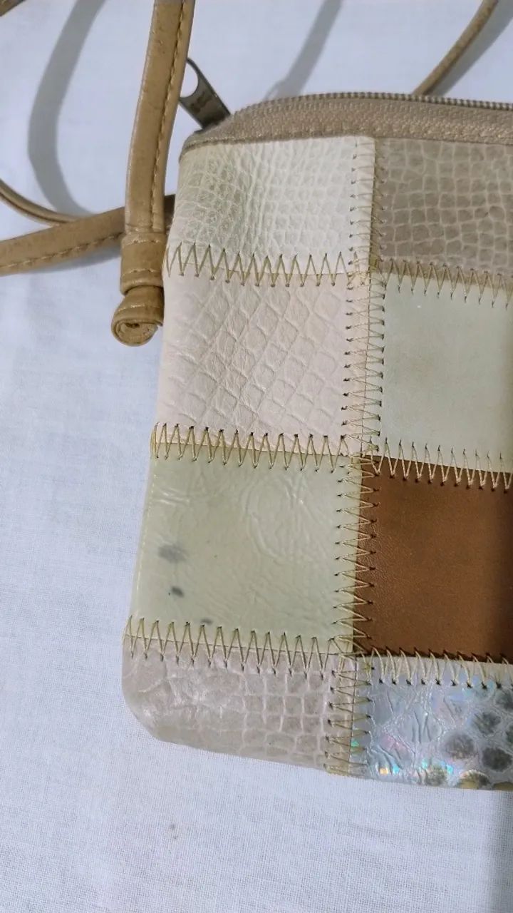 Bolsa pequena transversal couro - Foto 4