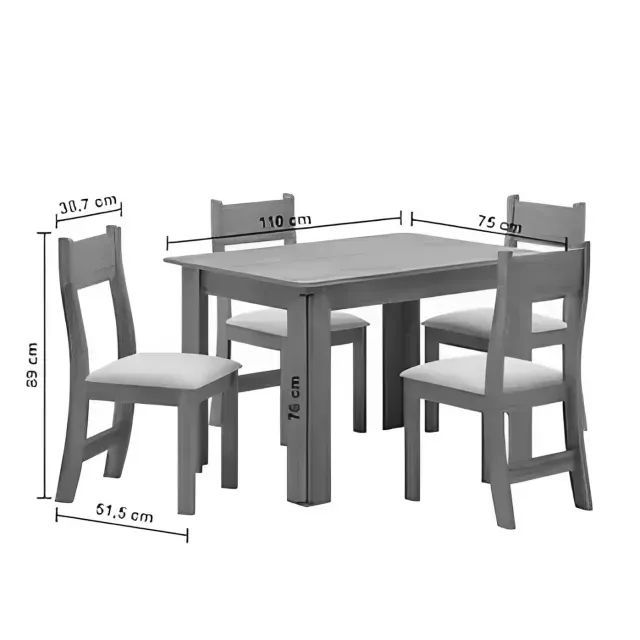 Mesa de jantar com 4 lugares - Foto 2