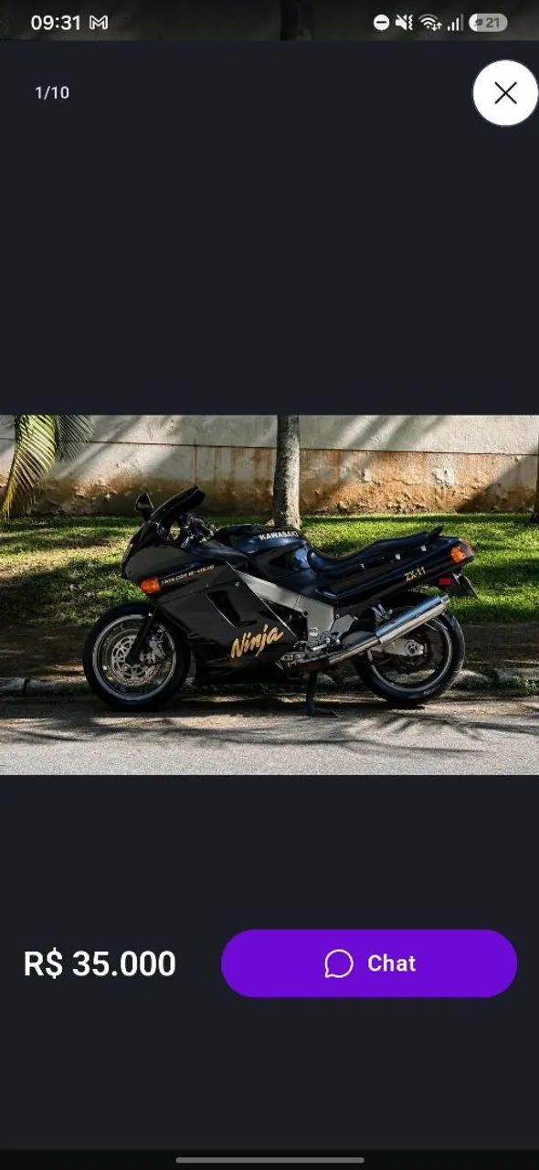 Motos Kawasaki Ninja Zx-11 1100cc no Brasil