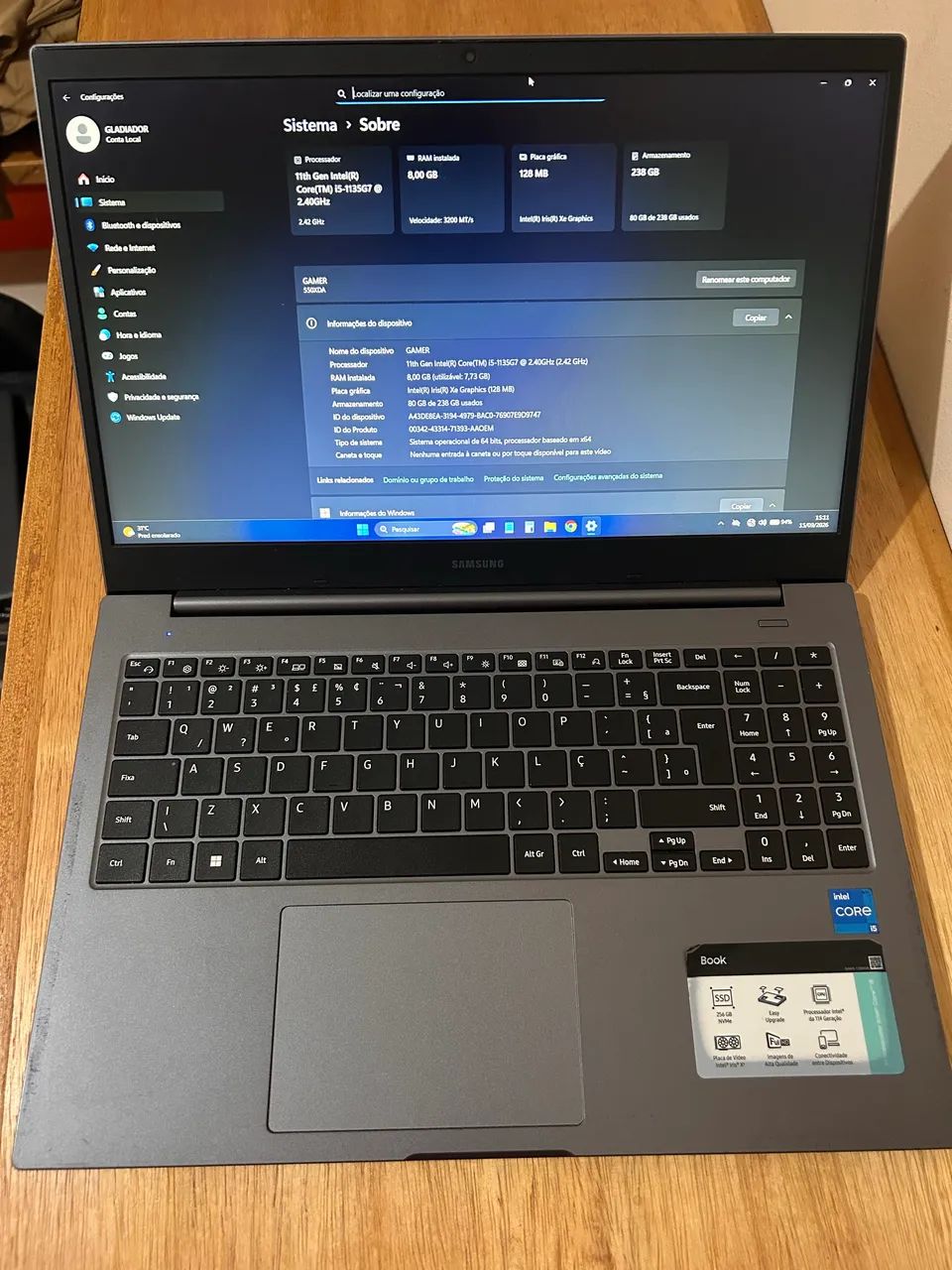 NOTEBOOK SAMSUNG i5/8RAM/SSD256 - Foto 3