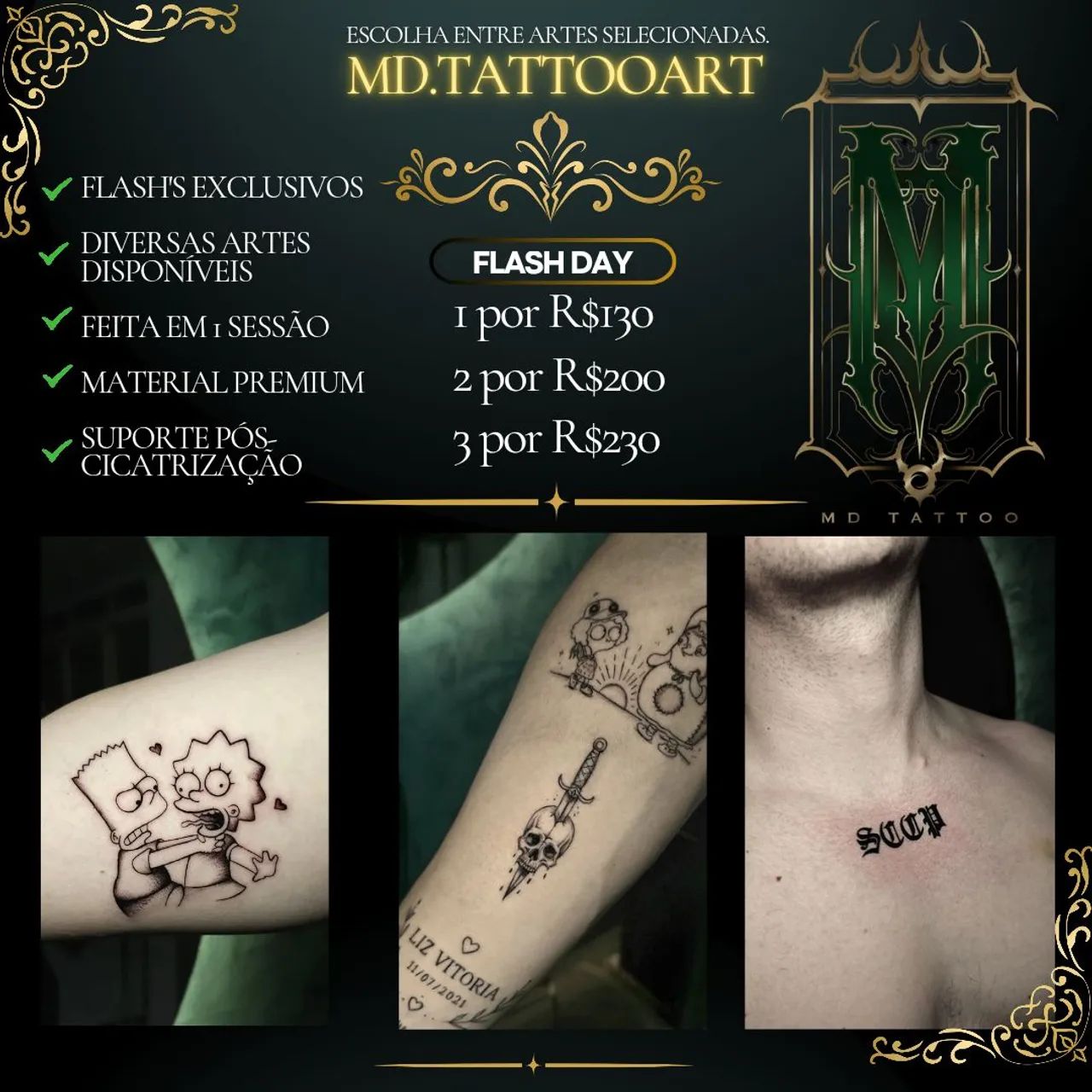 Tatuador / tatuagem / studio / tattoo / Minimalista