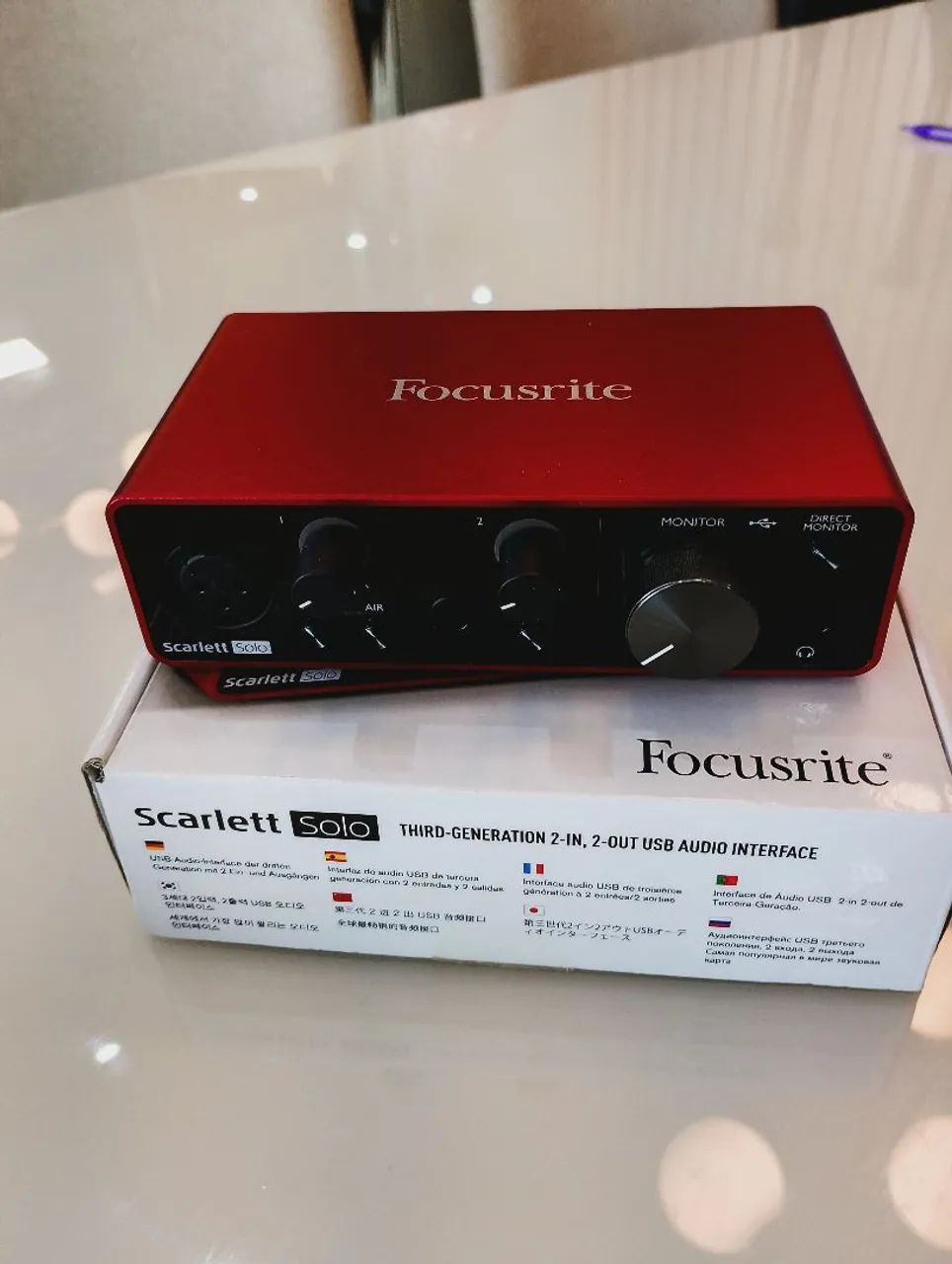 Interface de áudio Focusrite Scarlett Solo 3Gen