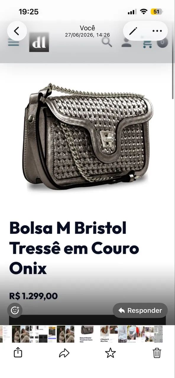 Bolsa 100% couro marca Datelli - Foto 3
