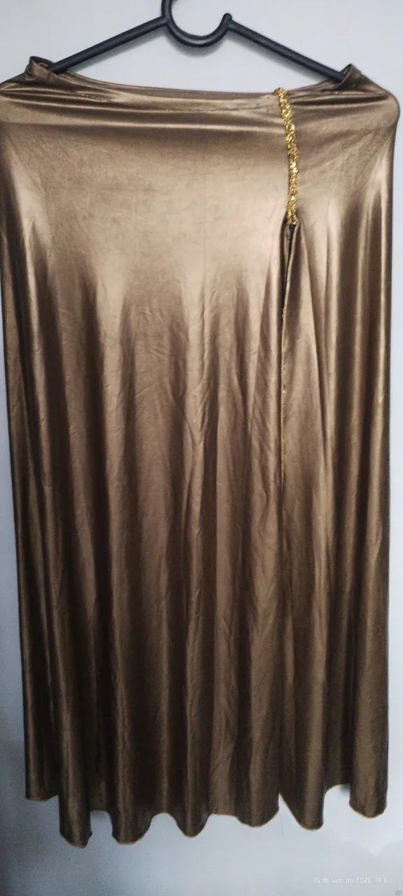 Traje dança do ventre dourado com preto  - Foto 2