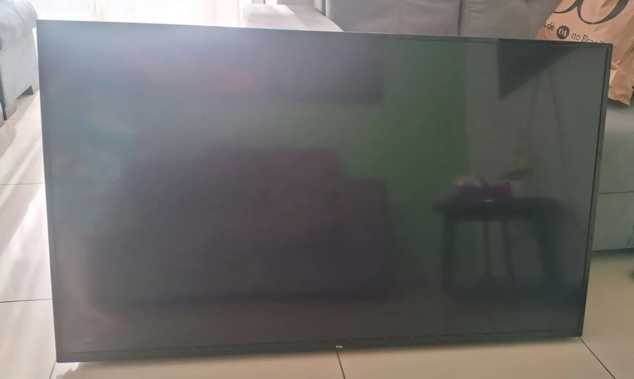 TV 55 polegadas com tela queimada