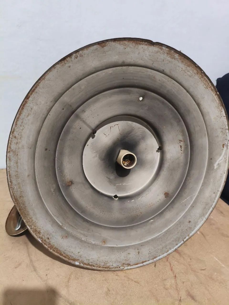 Antiga Luminária Lustre Pendente Ferroviário Thomson - Made in USA - Foto 6