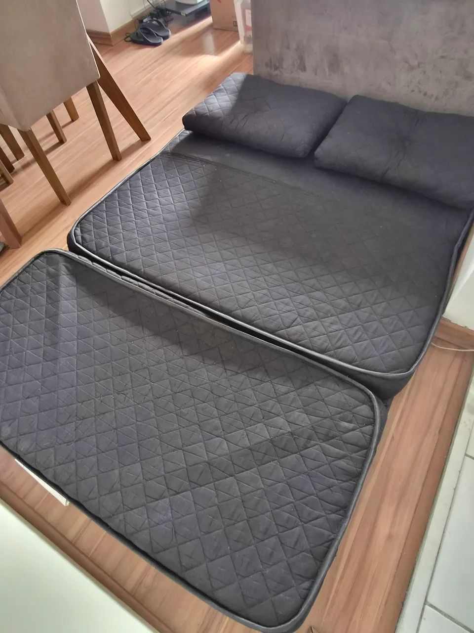 Sofá/Futon 2 lugares + Bomba para enchimento - Foto 2
