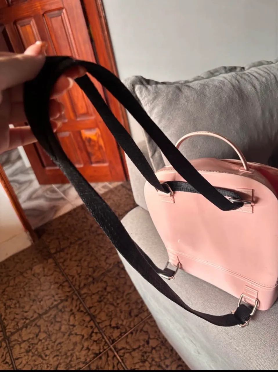 Mochila rosa fofa de silicone  - Foto 4