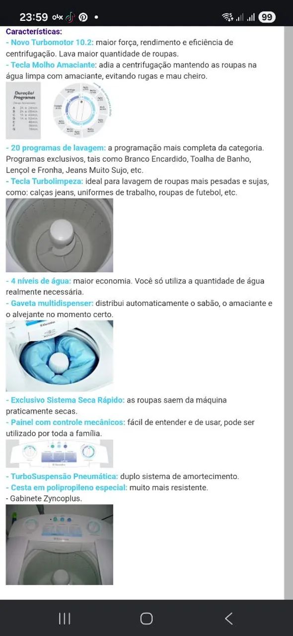 Máquina de lavar ELETROLUX LF10 - Foto 5