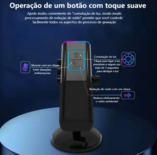 Microfone Condensador Dinâmico Cardioide Para Gamer E Streaming - Foto 5