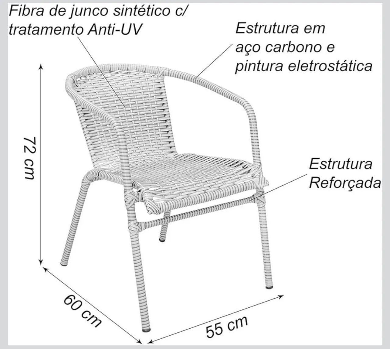 4 CADEIRAS PARA VARANDA NUNCA USADAS - Foto 2