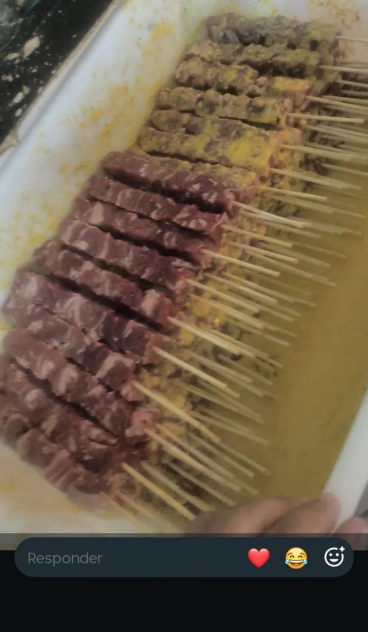 Espetinhos de carne 