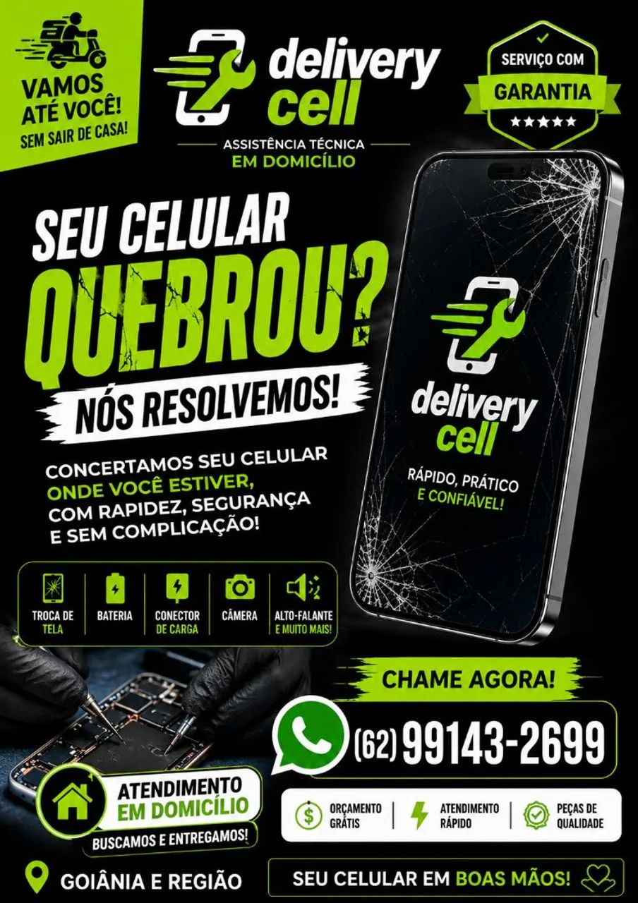CONSERTO DE CELULAR EM DOMICÍLIO - GOIÂNIA | DELIVERY CELL