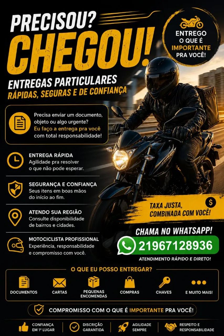 Entrego Documentos, Chaves, Encomendas e Muito Mais