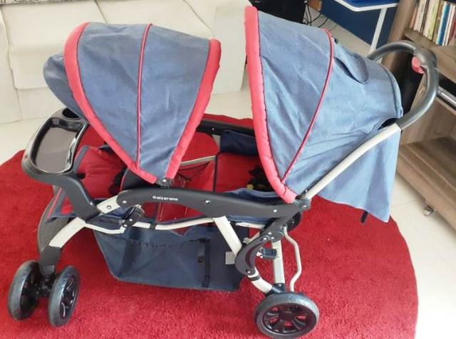 Carrinho Gêmeos Galzerano Doppio Jeans - Impecável