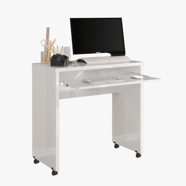 Mesa de computador com rodízios JB 6066 Branca *nova na caixa