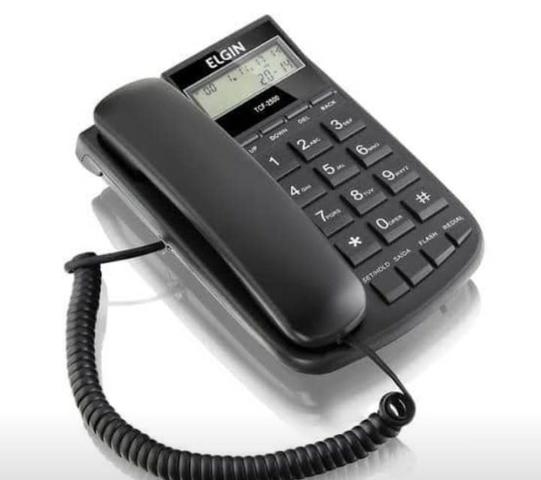 Telefone de mesa com fio, identificador de chamadas