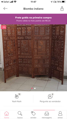 Biombo De Madeira Indiano Moveis Liberdade Sao Paulo 775027907 Olx