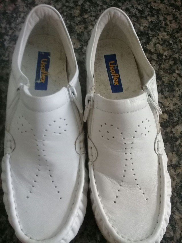 Mocassim branco Usaflex - Roupas e calçados - Parque São Vicente, São  Vicente 1012962000 | OLX