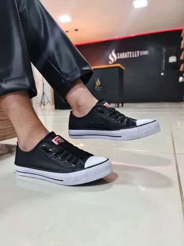 All star converse - Preto Couro - Sabatelly Store