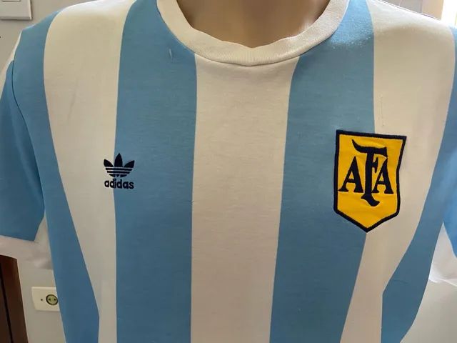 Camisa de futebol Seleção Argentina retro - Foto 6