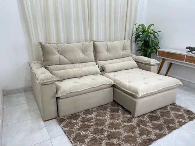  Sofá Retrátil e Reclinável Agatha 2.40m l54 - Foto 5