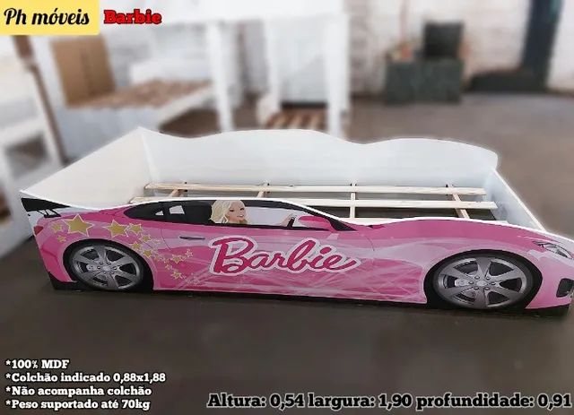 Cama para Barbie, Cama Para Barbie Em Mdf + Kit De Cama Com…