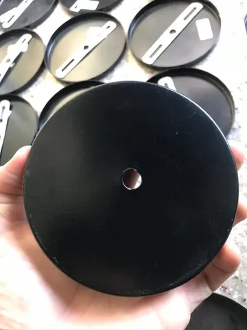 Canopla preta para luz iluminação luminária
