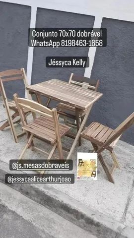 Conjuntos de mesas dobrável WhatsApp *58 - Foto 2
